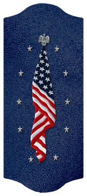 DARAY C 421 SH BL Flag at Rest Shimmer Blue